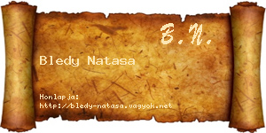 Bledy Natasa névjegykártya